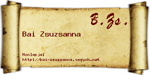 Bai Zsuzsanna névjegykártya