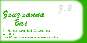 zsuzsanna bai business card